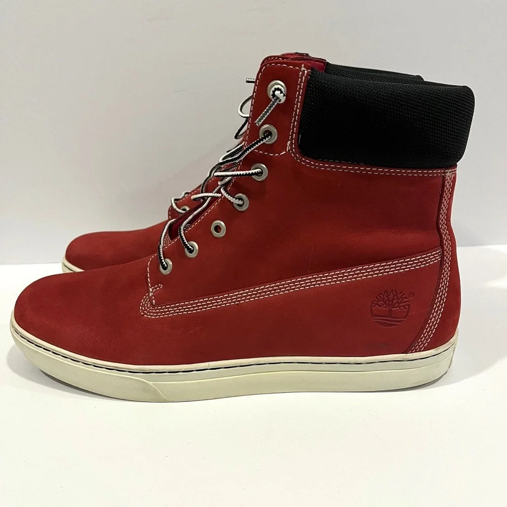 Timberland Earthkeepers Men's Red Leather 6 Inch Boots Size 14W High Top